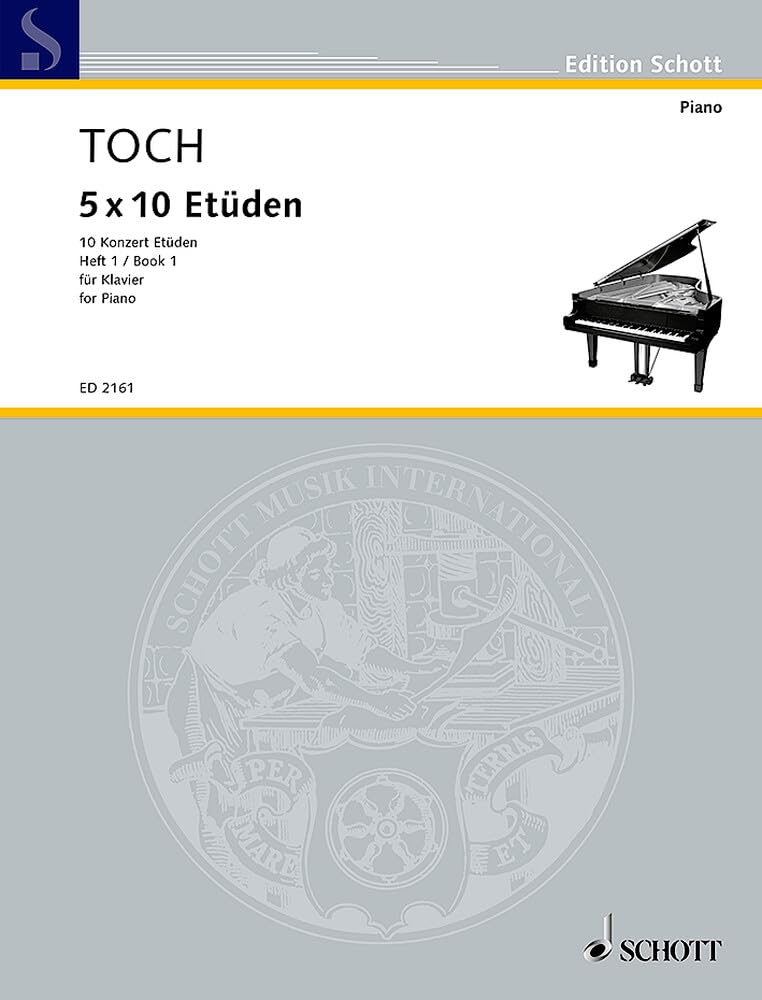 5 x 10 Etüden: Nr. 1-5. Band 1. op. 55. Klavier. (Edition Schott) Sheet Music