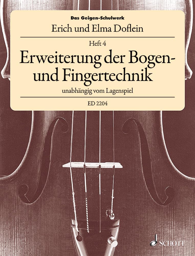 Das Geigen-Schulwerk: Erweiterung der Bogen- und Fingertechnik unabhängig vom Lagenspiel. Band 4. Violine. Sheet Music