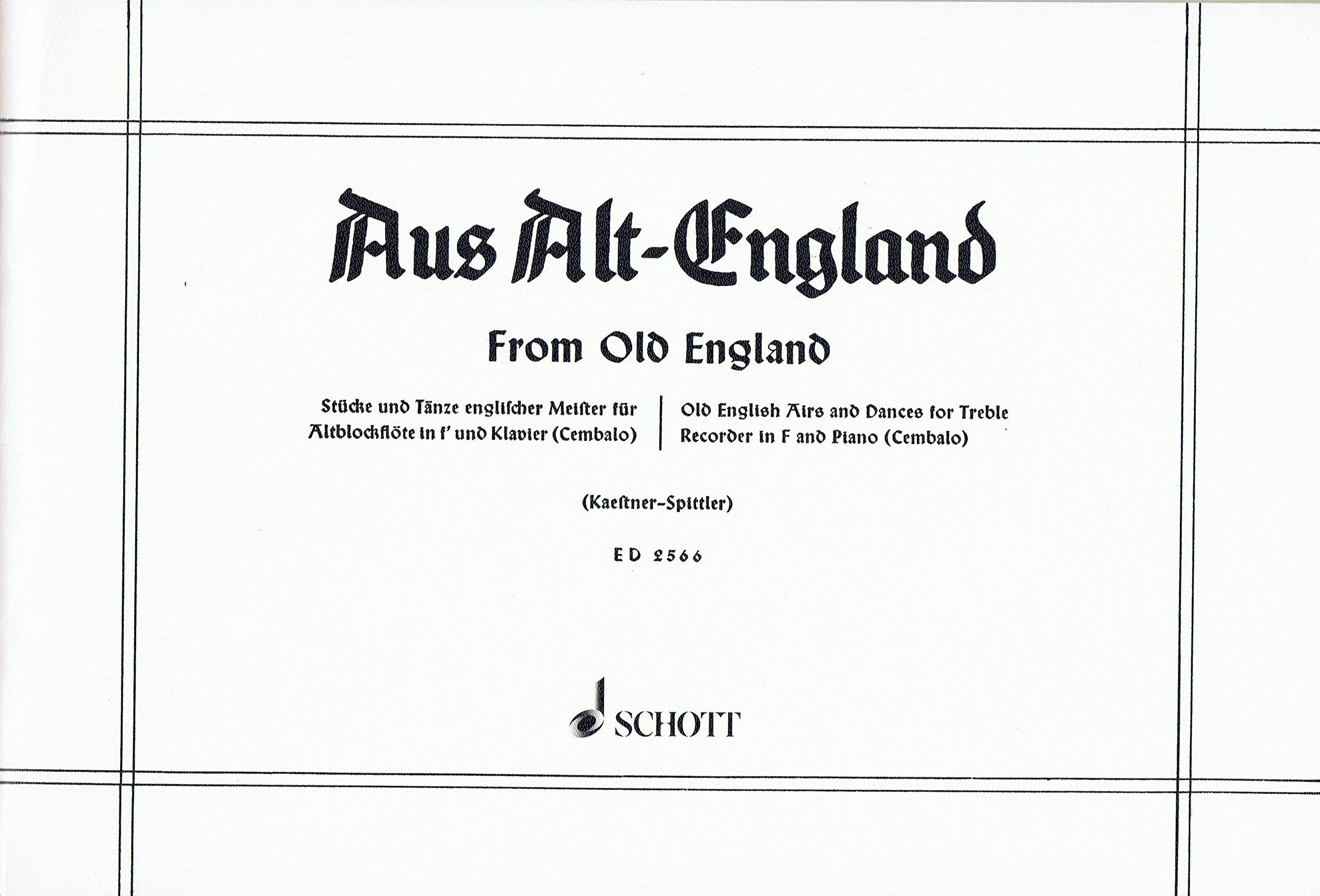 From Old England for Treble Recorder - Keestner and Spittler Music