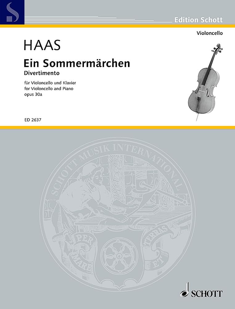 Ein Sommermärchen: Divertimento. op. 30. Violoncello und Klavier. (Edition Schott) Sheet Music