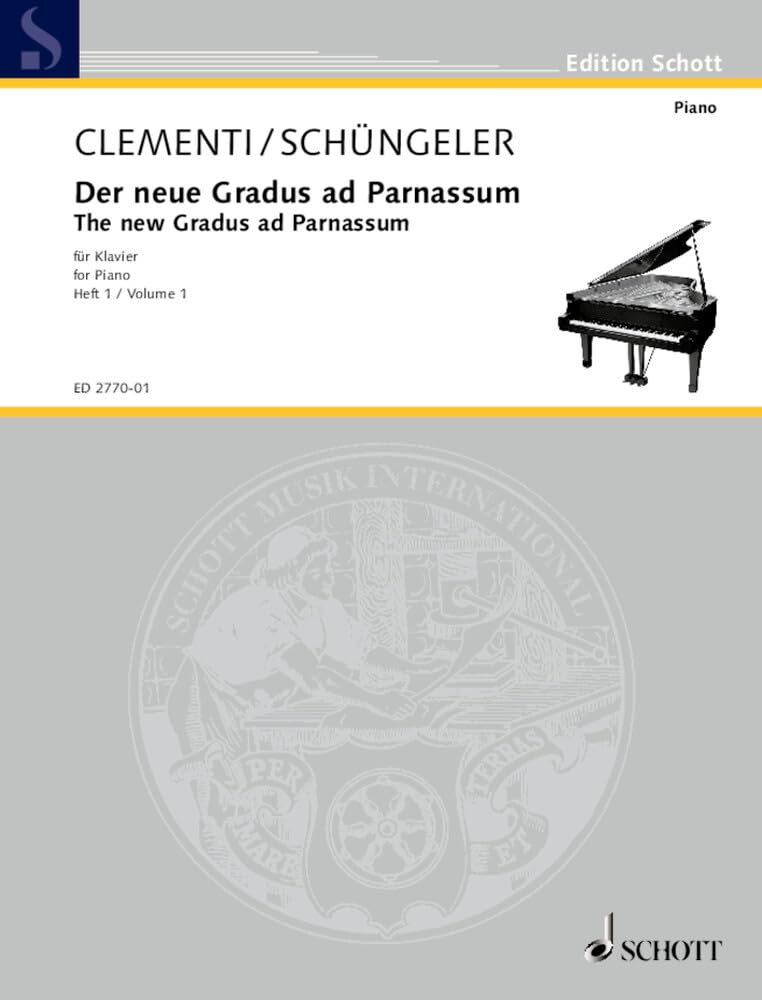 Der neue Gradus ad Parnassum: nebst Ergänzungen durch Etüden von Czerny, Köhler und Cramer neu gestaltet und erweitert. Band 1. Klavier. (Edition Schott) Sheet Music