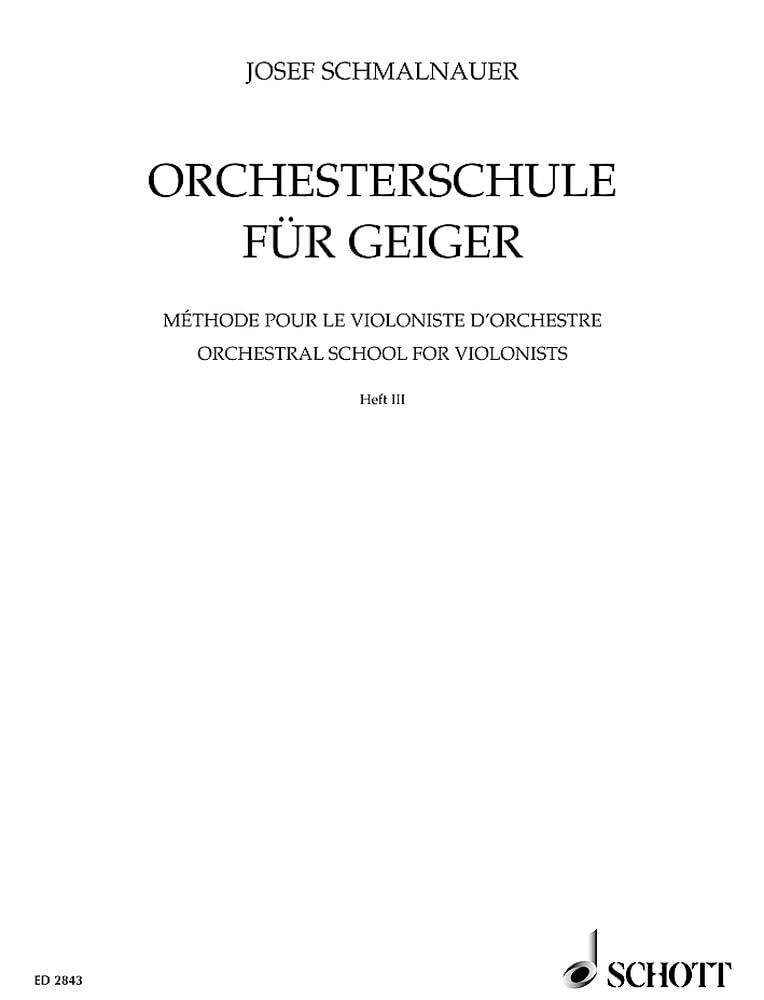 Orchesterschule für Geiger: Die technisch wichtigsten Stellen aus der Konzert- und Opernliteratur. Band 3. Violine. Sheet Music