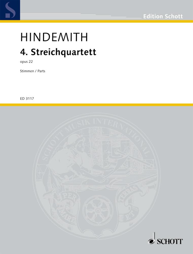 4. Streichquartett: op. 22. Streichquartett. Stimmensatz. (Edition Schott) Sheet Music