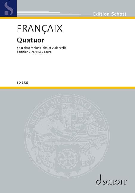 Quartett: für zwei Violinen, Viola und Violoncello. Streichquartett. Studienpartitur. Sheet Music