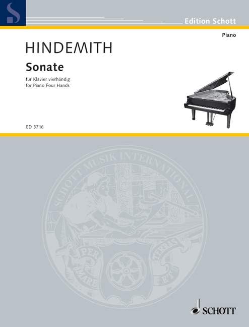Sonate: Klavier 4-händig.: for piano four hands. piano (4 hands). (Edition Schott) Sheet Music