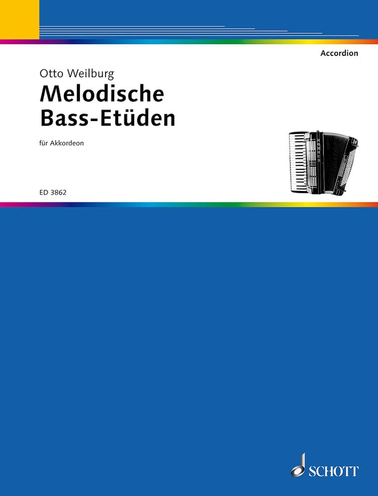 Melodische Bass-Etüden: in Form von Vortragsstücken (ab 48 Bass). chromatisches Akkordeon. Sheet Music