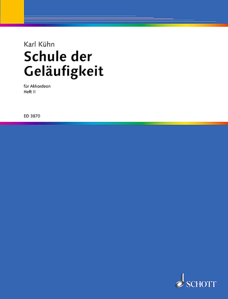 Schule der Geläufigkeit: nach Etüden von Czerny, Bertini, Lemoine u.a.. Heft 2. Akkordeon. Sheet Music