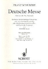 Deutsche Messe: D 872. mixed choir (SATB) or female choir (S/SA) and organ or orchestra or wind band. Feuille de paroles. Sheet Music
