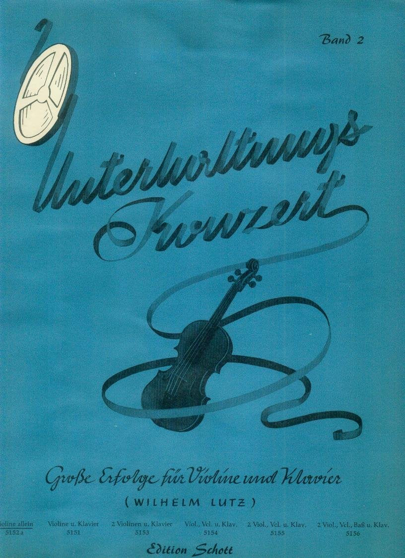 Unterhaltungskonzert: Große Erfolge. Violin and Piano. Partie soliste. Sheet Music