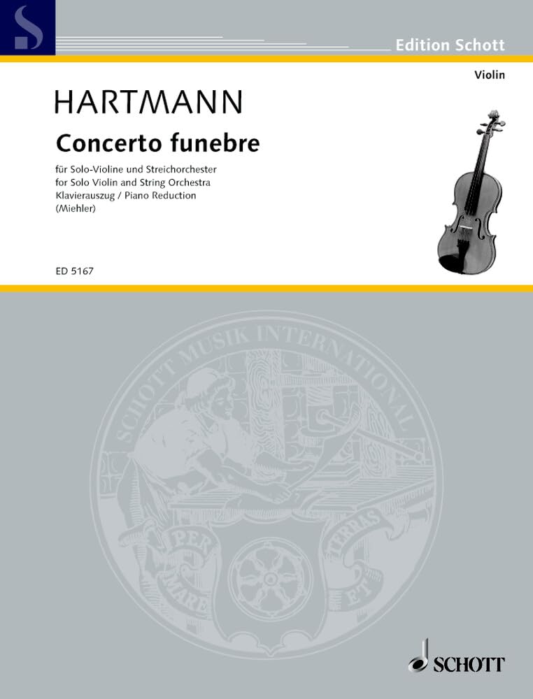 Concerto funebre: Violine und Streichorchester. Klavierauszug mit Solostimme. (Edition Schott) Sheet Music