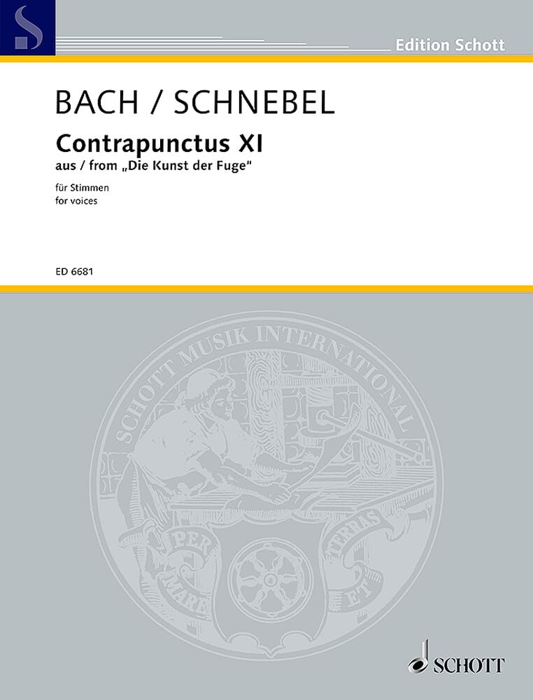 Bach-Contrapuncti: Contrapunctus XI from "The Art of Fugue". 20 Vocalists (5S/5A/5T/5B). Partition de chœur. book
