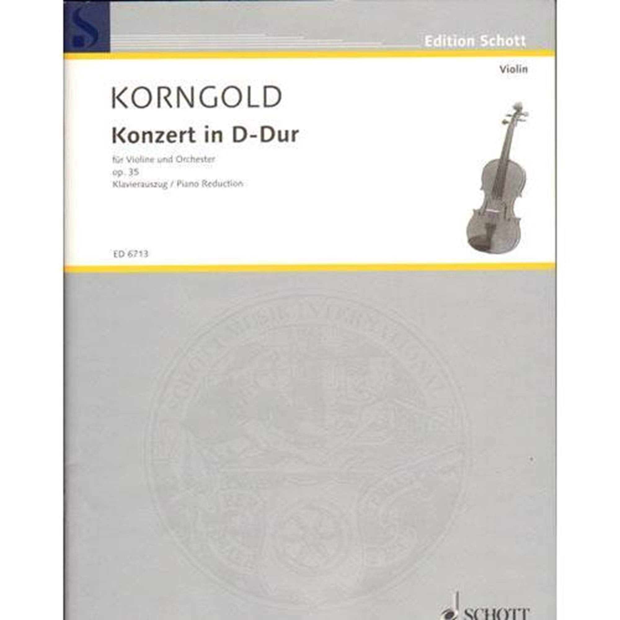 Konzert in D-Dur: für Violine und Orchester. op. 35. Violine und Orchester. Klavierauszug mit Solostimme. (Edition Schott) Art & Literature Books
