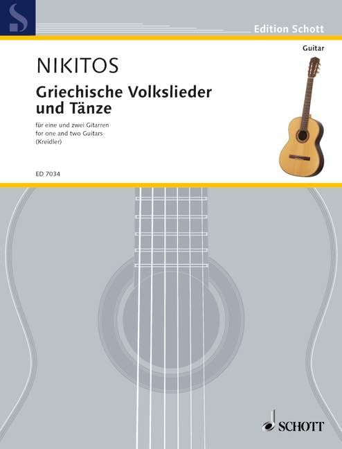 Griechische Volkslieder und Tänze in leichten Sätzen: mit Vorstudien und Anhang über griechische Musik. 1 and 2 guitars. Film, Art & Culture