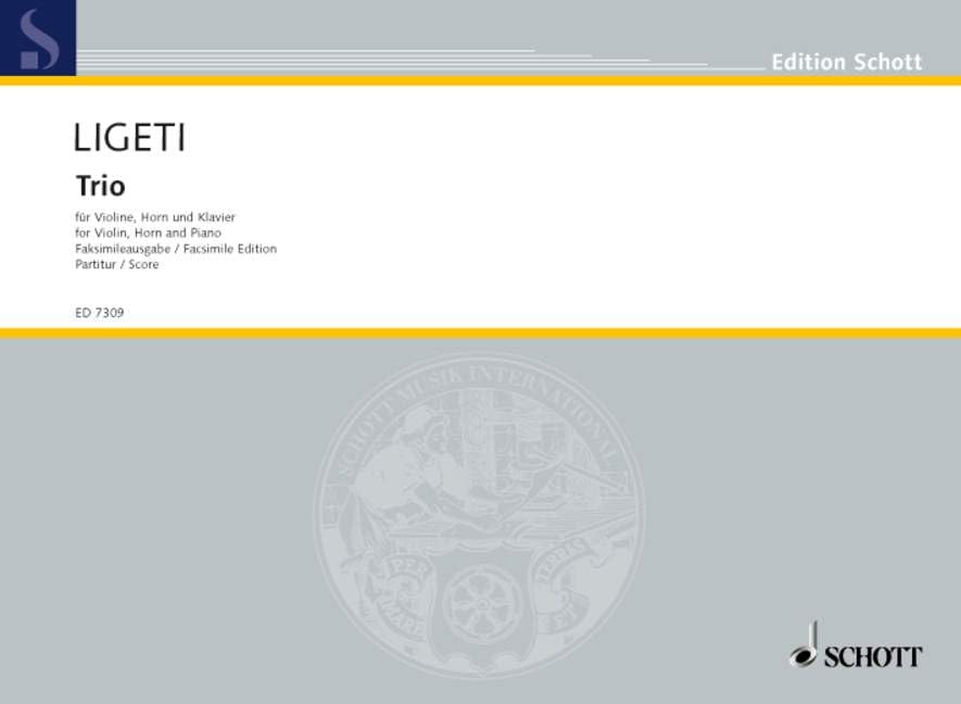 Trio: Violine, Horn (F/B) und Klavier. Partitur. (Edition Schott) Sheet Music