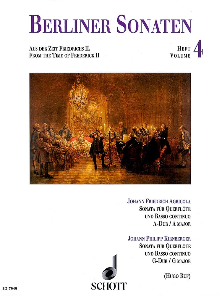Berliner Sonaten: Aus der Zeit Friedrichs II.. Band 4. Flöte und Basso continuo. Sheet Music