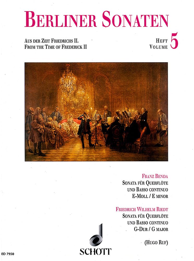 Berlin Sonatas: From the Time of Frederick II. flute and basso continuo. book