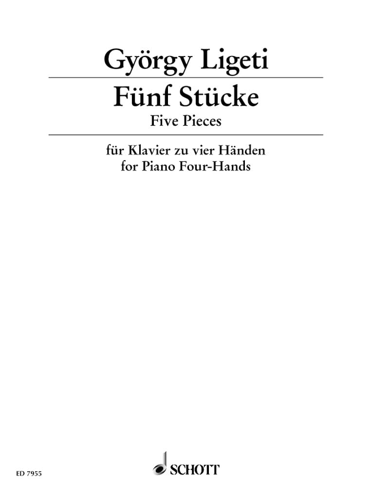 Fünf Stücke: Klavier 4-händig. Sheet Music