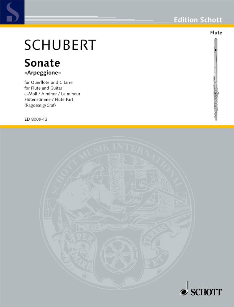Sonate "Arpeggione": a-Moll. D 821. Violoncello (Viola, Flöte) und Gitarre. Solostimme. (Edition Schott) Sheet Music