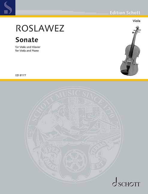 Sonata No. 1: Erstausgabe. viola and piano. book