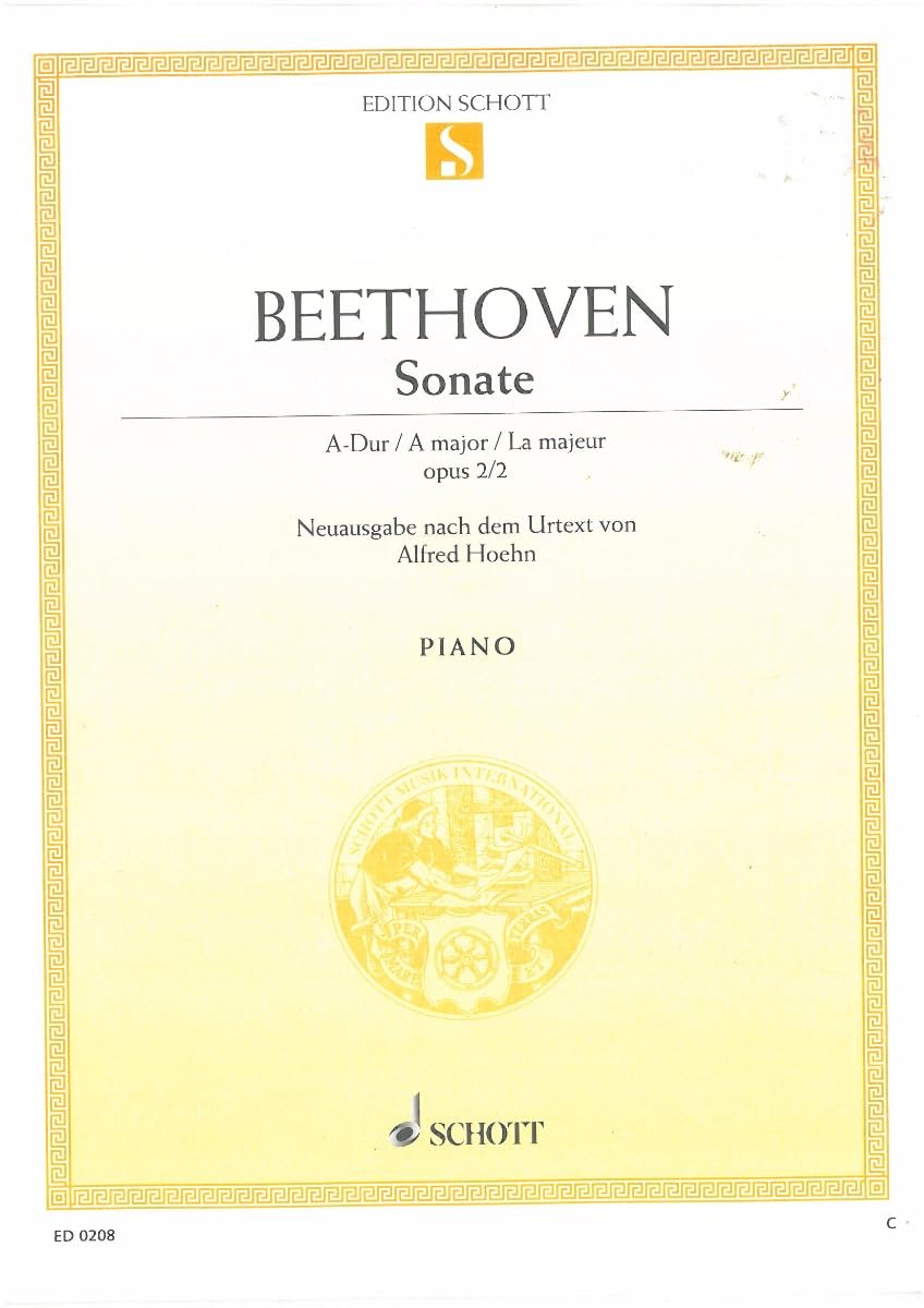 Sonata A major: Nach dem Urtext. op. 2/2. piano. Sheet Music