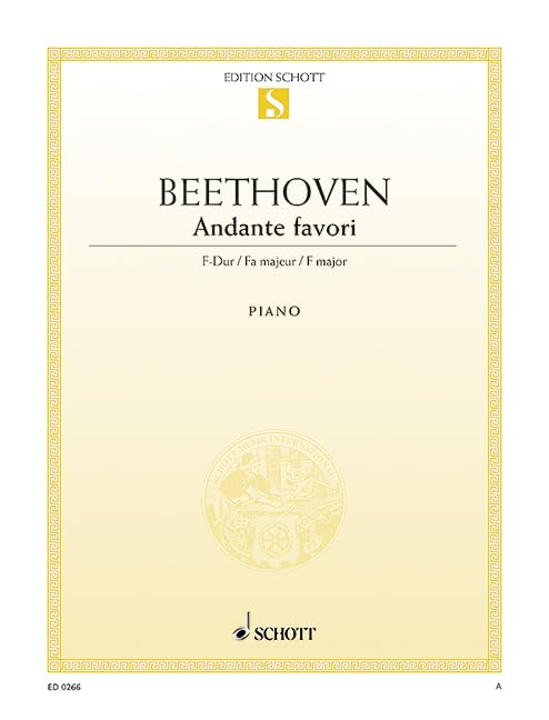 Andante favori F-Dur: WoO 57. Klavier.: WoO 57. piano. (Edition Schott Einzelausgabe) Sheet Music