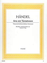 Aria with Variations: Theme of the famous Brahms Variations. piano. Sheet Music