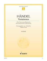 Grobschmied-Variationen: Theme with variations from the 5th Suite of the first part of "Suite de Pièces pour le Clavecin". piano. Sheet Music