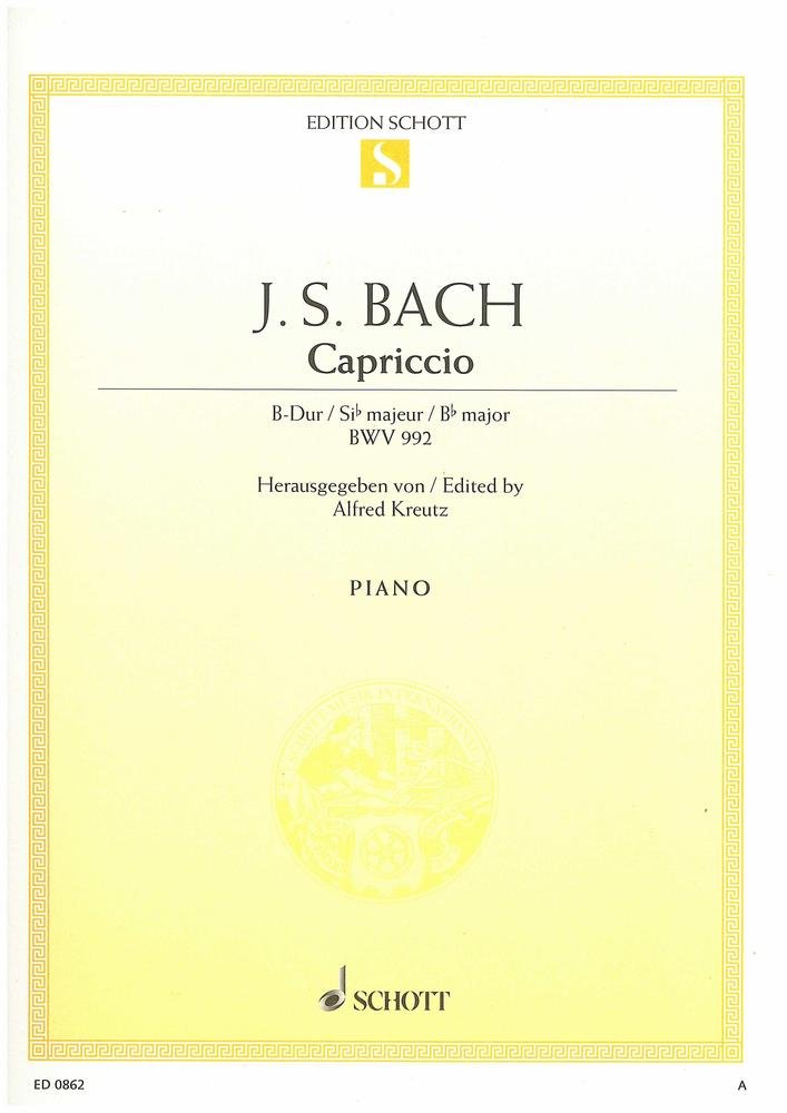 Capriccio B-flat major: The departure. BWV 992. piano. Sheet Music