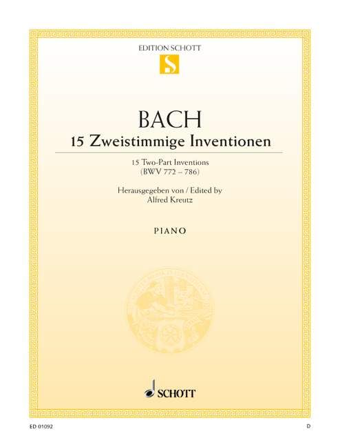 15 two-part Inventions: BWV 772-786. piano. Sheet Music