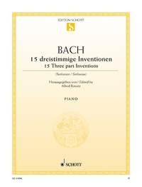 15 Three-Part Inventions: Symphonies. BWV 787-801. piano. Sheet Music