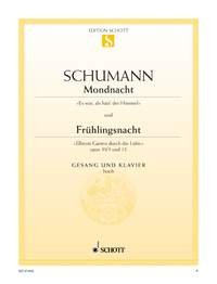 Mondnacht / Frühlingsnacht: from "Liederkreis". op. 39/5 und 12. high Voice Part and Piano. aiguë. Sheet Music