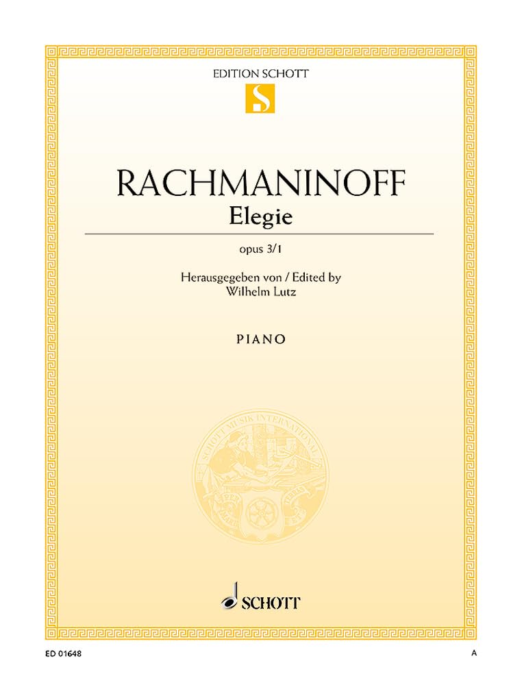Elegie: op. 3/1. Klavier. (Edition Schott Einzelausgabe) Sheet Music