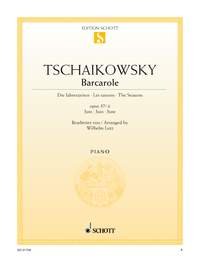 Juin-Barcarolle Op.37/6 (Les saisons) - Piano: No. 6: Juin. op. 37. piano. Sheet Music