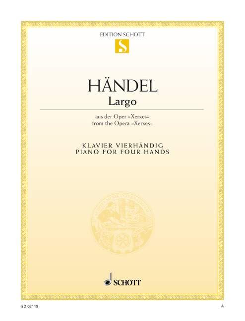 Largo: from the opera "Xerxes". piano (4 hands). Sheet Music