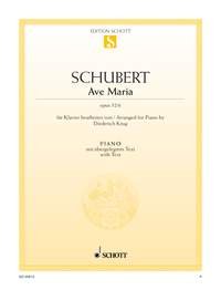 Ave Maria Op.52/6 - Piano: Fantasy. op. 52/ 6. D 839. piano (with Text). Sheet Music