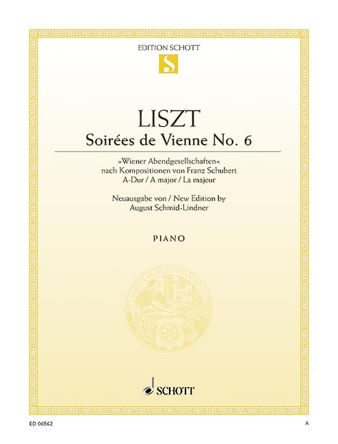 Soireés de Vienne No. 6: after compositions by Franz Schubert. piano. Sheet Music
