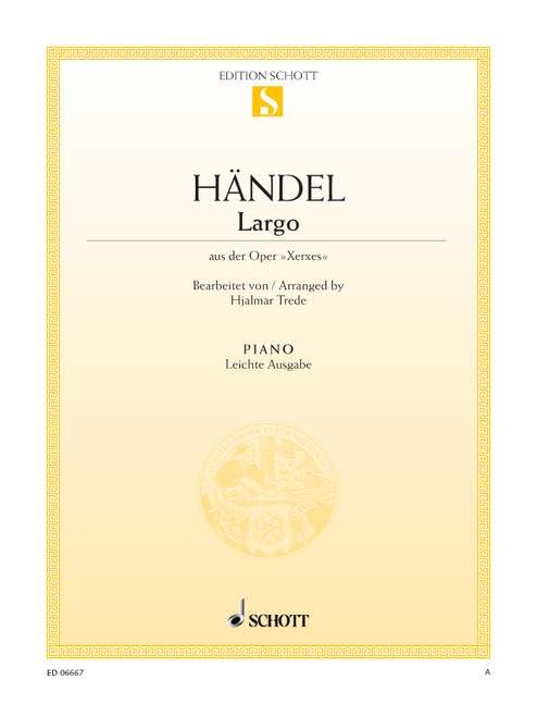 Largo: from the Opera "Xerxes". piano. Sheet Music