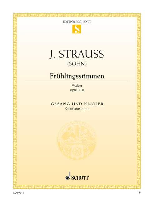 Frühlingsstimmen: Waltz. op. 410. Coloratura soprano and Piano. soprano colorature. Sheet Music
