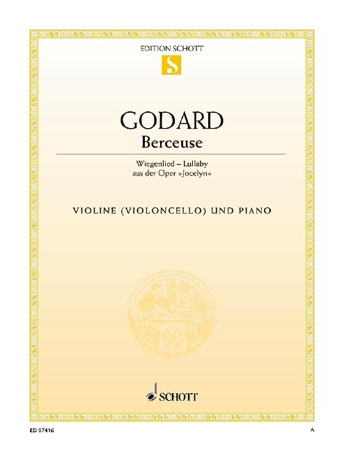 Berceuse: from the opera "Jocelyn". violin (cello) and piano. Sheet Music