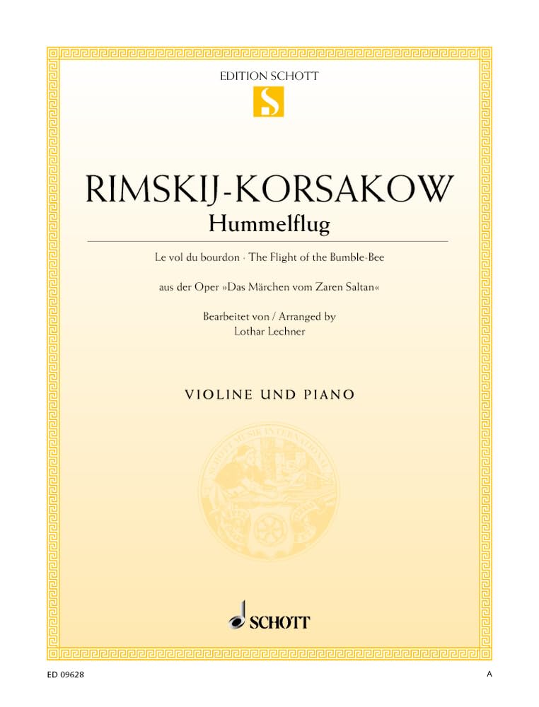 Le vol du bourdon: from the Opera "The Tale of Tsar Saltan". violin and piano. book