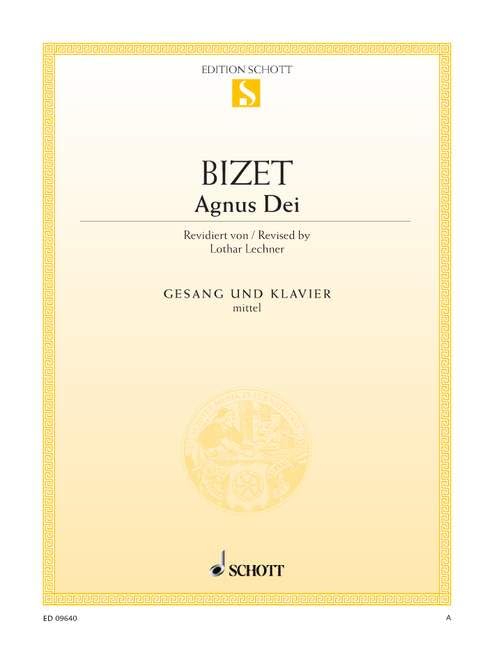 Agnus Dei (L'Arlésienne): D major. medium voice and piano. moyenne. Sheet Music