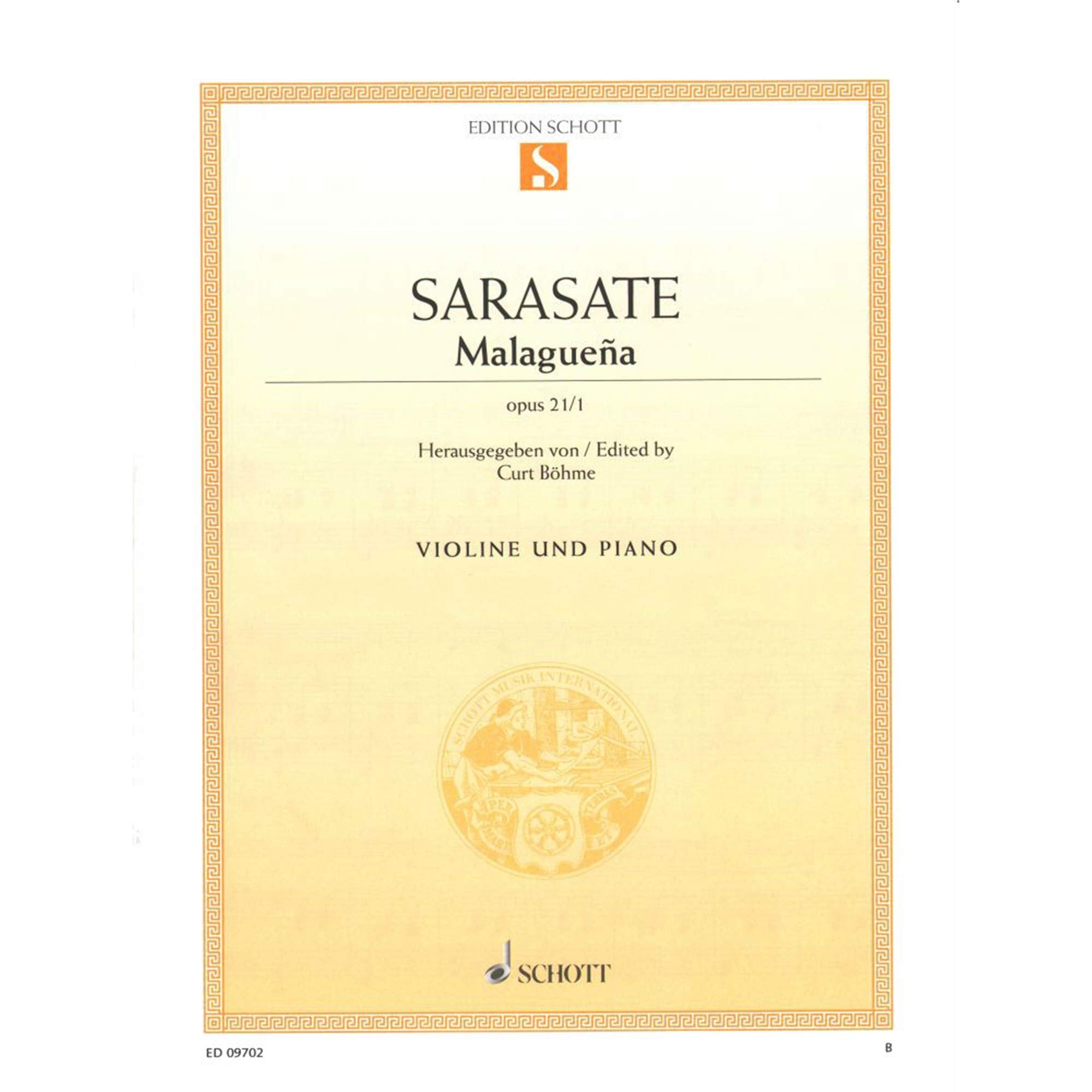 Malagueña: op. 21/1. violin and piano. Sheet Music