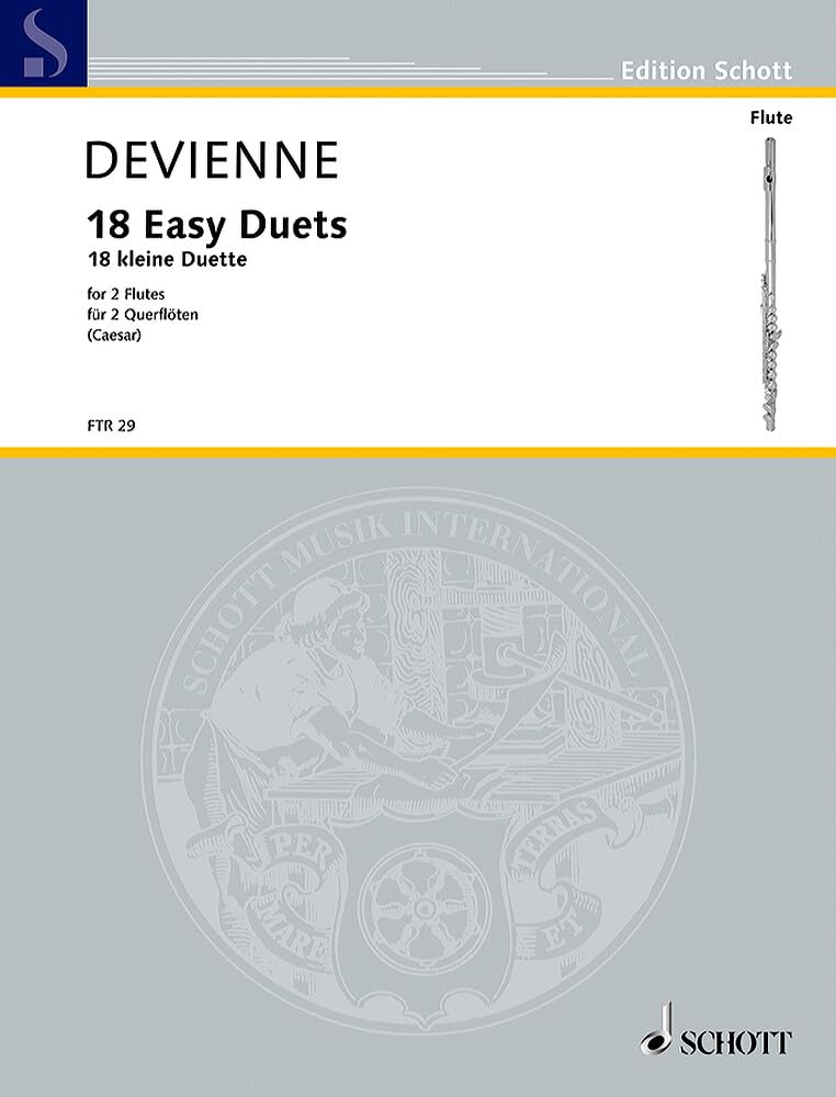 18 kleine Duette: 2 Flöten. Spielpartitur. (Edition Schott) Sheet Music