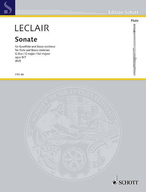 Sonata in G major: op. 9/7. flute and basso continuo. Sheet Music