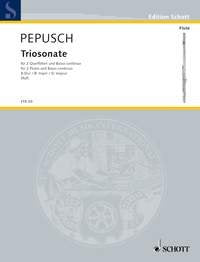 Triosonata Bb major: 2 flutes (violins, oboes) and basso continuo. Sheet Music