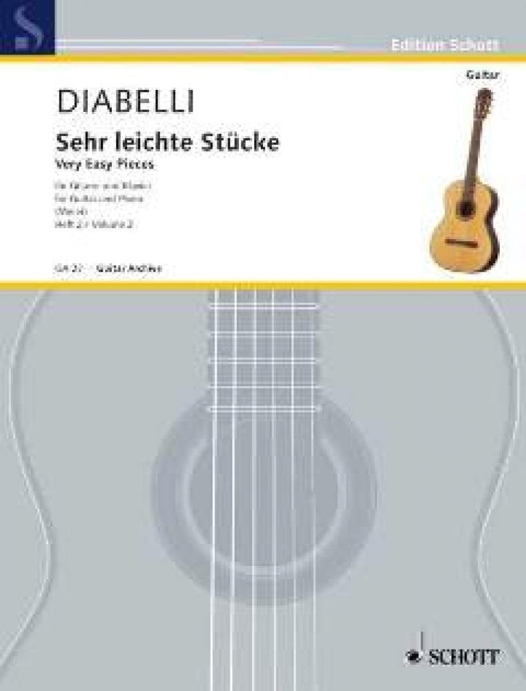 Pièces très faciles: guitar and piano. Sheet Music