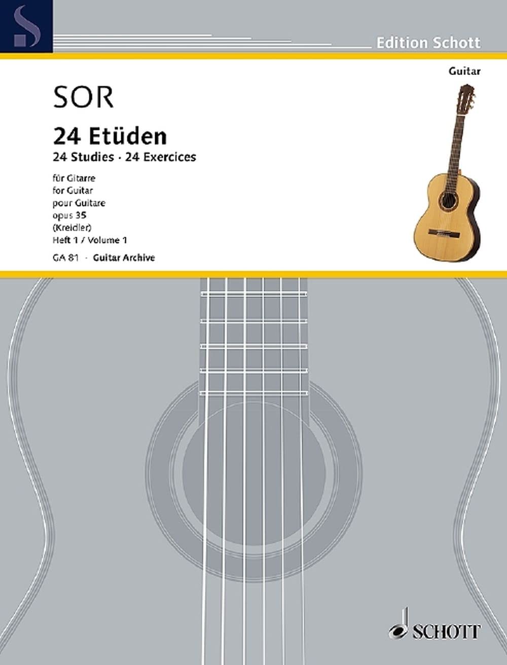 24 Studies - 24 Exercises - Opus 35 - (Dierter Kreidler) I/GA 81 book