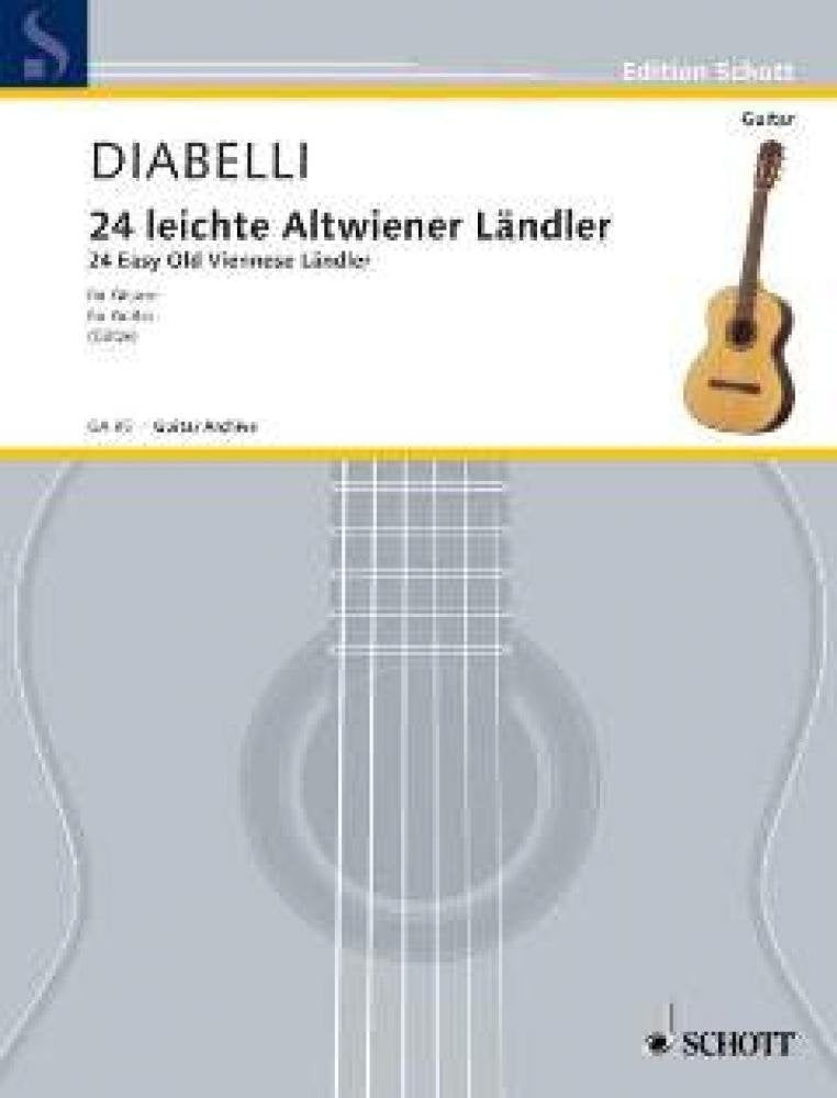 24 Easy Old Viennenese Ländler: guitar. Sheet Music