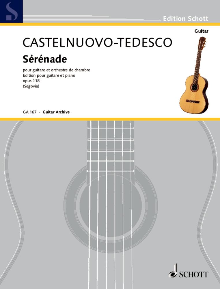 Sérénade d-Moll: op. 118. Gitarre und Kammerorchester. Klavierauszug mit Solostimme. (Edition Schott) Sheet Music
