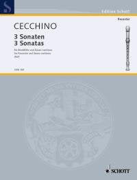 Sonates (3) - FlS/Bc: 1 recorder (S/A/T) or other melodic instruments and basso continuo. Partition et parties. Sheet Music
